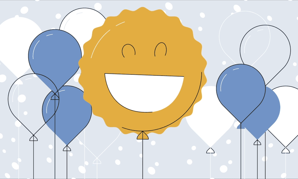 sun balloon and other balloons